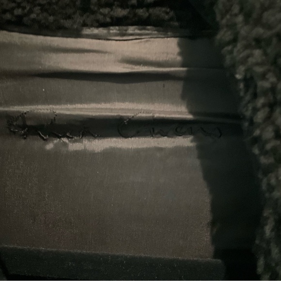 Rick Owens Black Leather Jacket with Shearling Collar - Picture 5 of 6